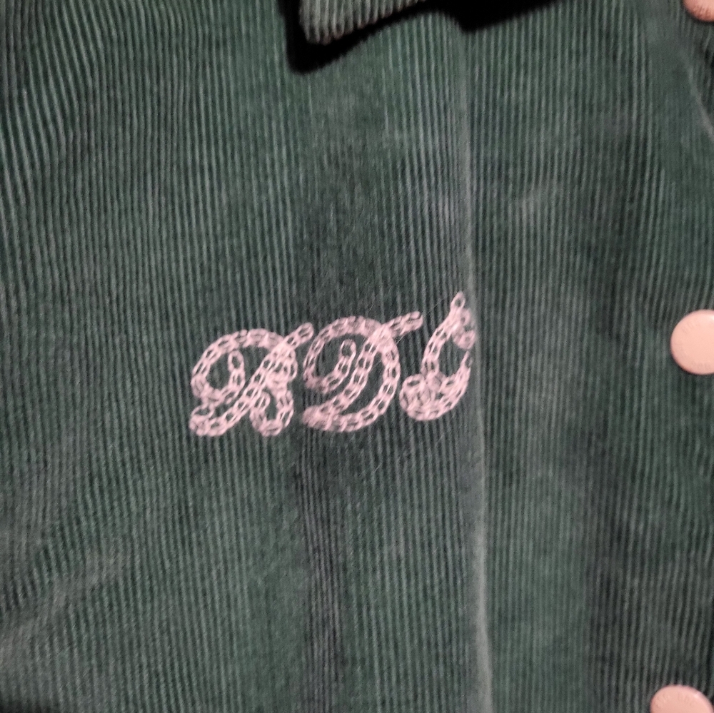 BDG Green Corduroy Bomber Jacket Women's Size Small P Eclectic Academia - Picture 3 of 8